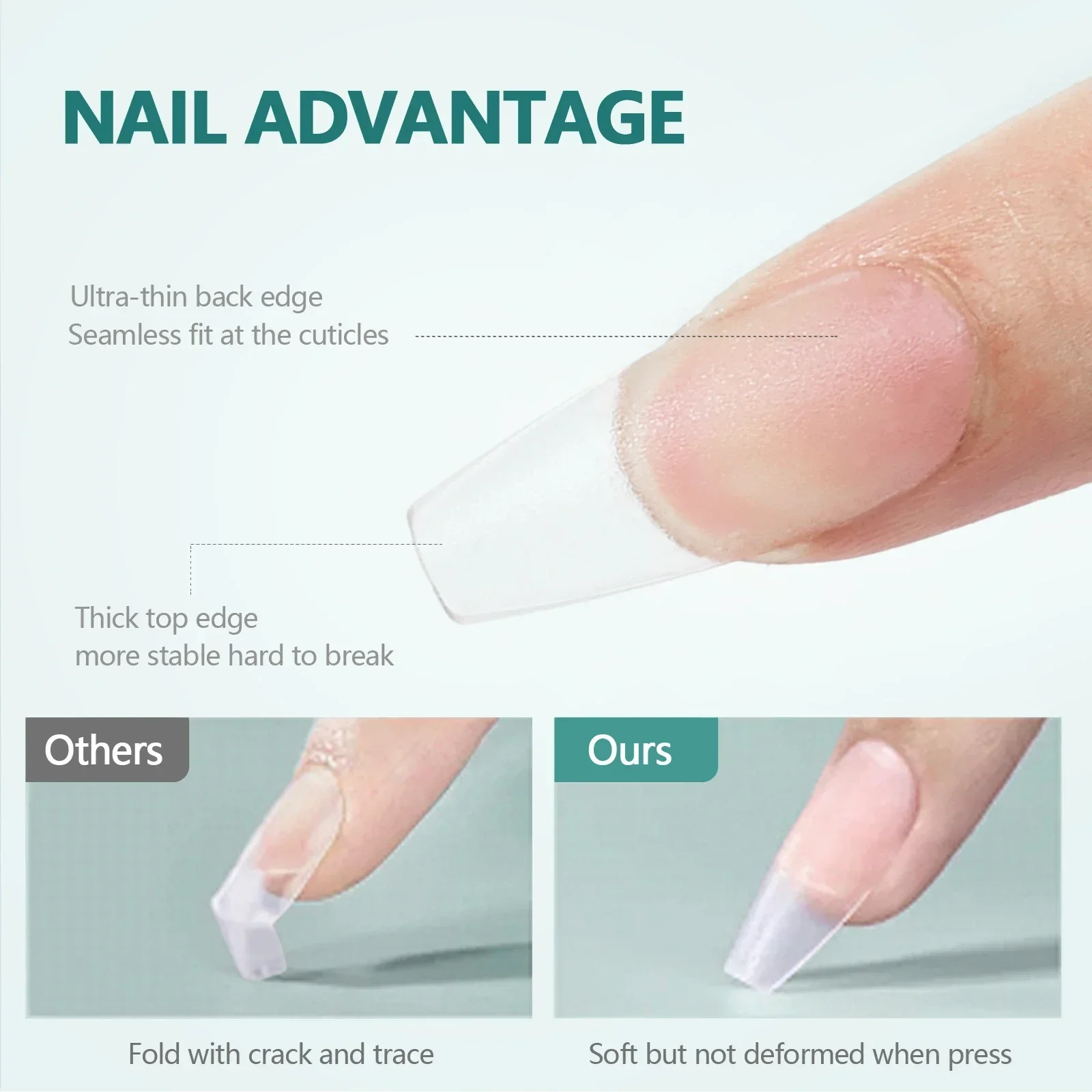 Nailpop Pre-buff unghie finte unghie finte corte Ultra opache con Design perfetto per Nail artisters e Capsule per principianti Americaine