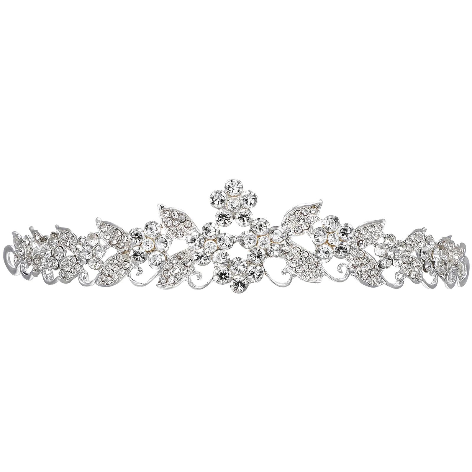 

Wedding Crown Hair Comb 15 4cm Silver Bridal Headband Tiara Crystal Rhinestones Durable Alloy Small Comb Stunning Attractive