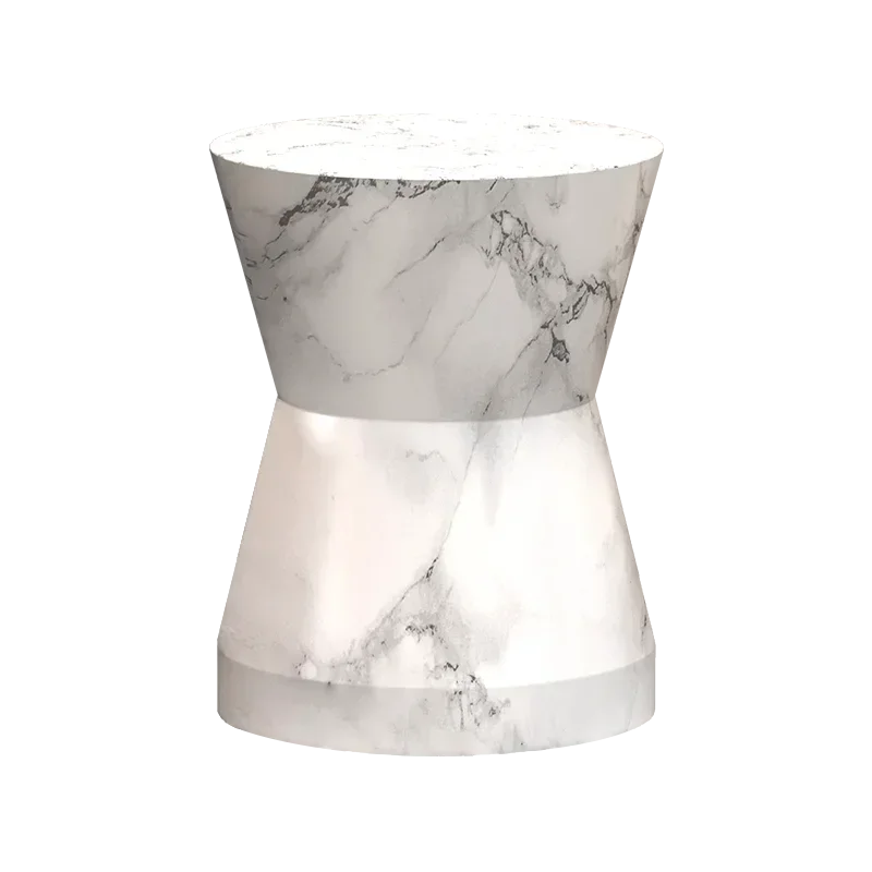 Modern Simple Magnesium Oxide Water Transfer Edge Table Living Room Sofa Small Coffee  Homestay Minimalist  Round image 4