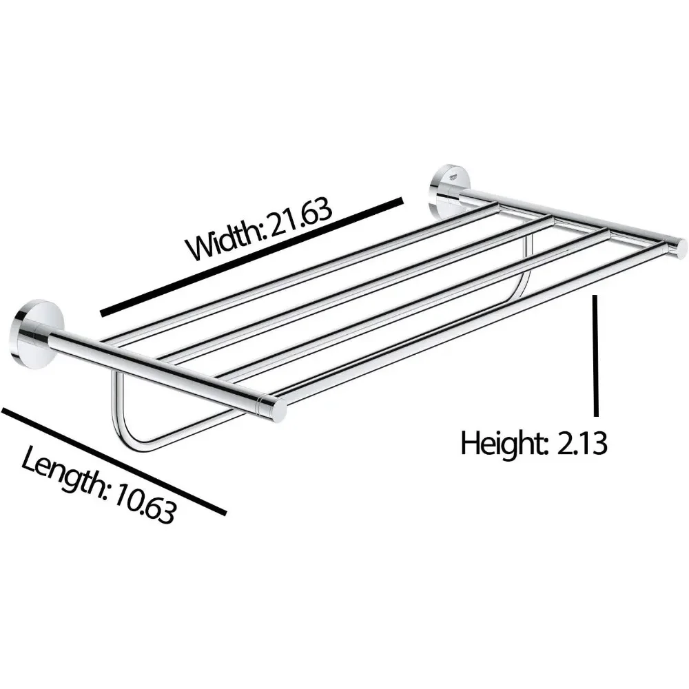 Essentials 22 In. Multi-Towel Rack Freight Free Bathroom Accessories Holder Hardware Fixture Home Improvement