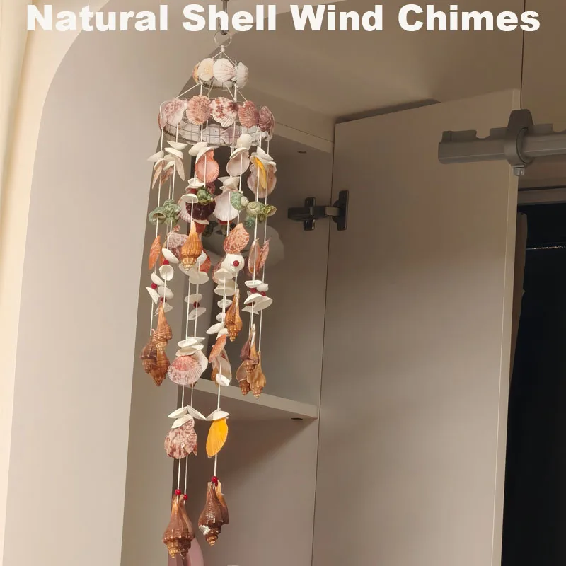 Natural Shell Wind Chimes Handcrafted Conches Indoor Birthday Gifts Marine Characteristic Handicrafts Creative Decorations