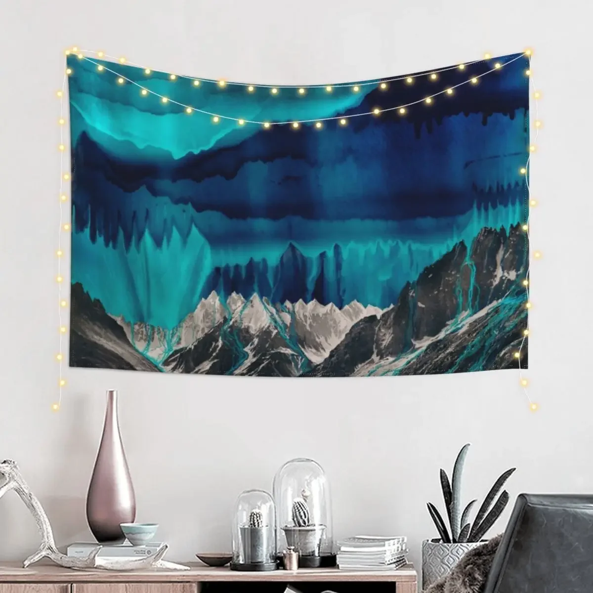 Skyfall, Melting Blue Mountain Clouds Tapestry Wall Decor Bedroom Decor Aesthetic Aesthetics For Room Wall Decorations Tapestry