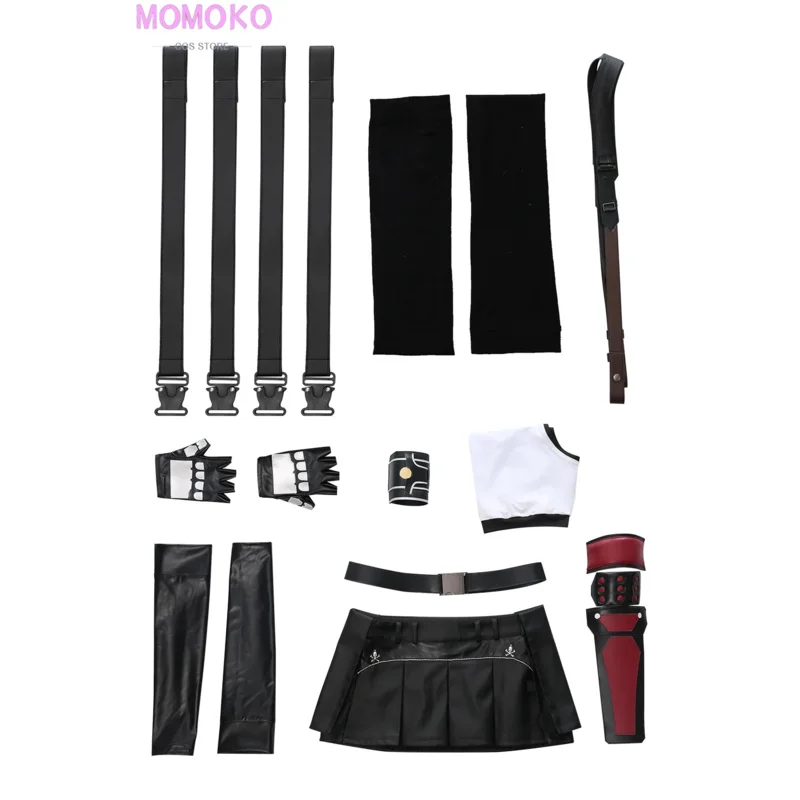 فاينل فانتسي السابع طبعة جديدة تيفا لوكهارت تأثيري حلي الكبار النساء الفتيات شعر مستعار أحذية أزياء تنكرية للهالوين