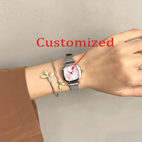 Compact Retro Art Women's Square Watch 2025 New Style Simple Design Steel Mesh Strap Customizable Fashion Accessory