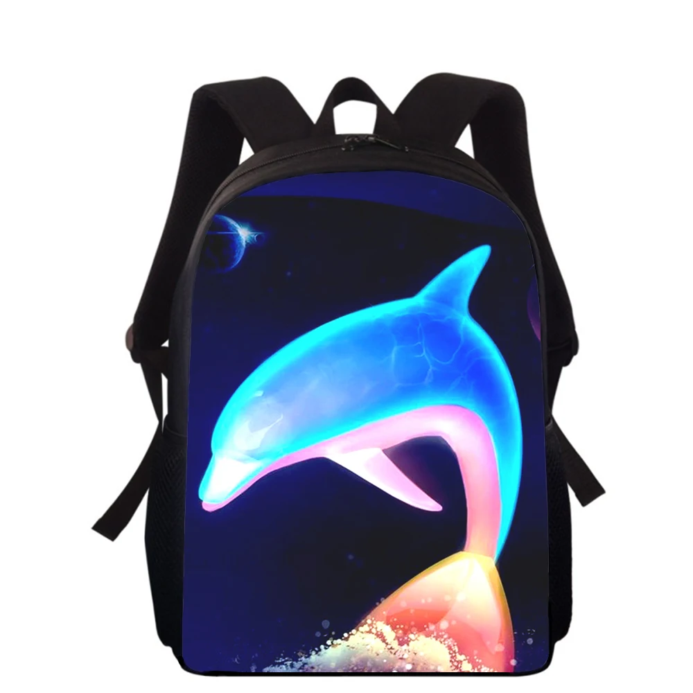 

dolphin animal 15” 3D Print Kids Backpack Primary School Bags for Boys Girls Back Pack Students School Book Bags