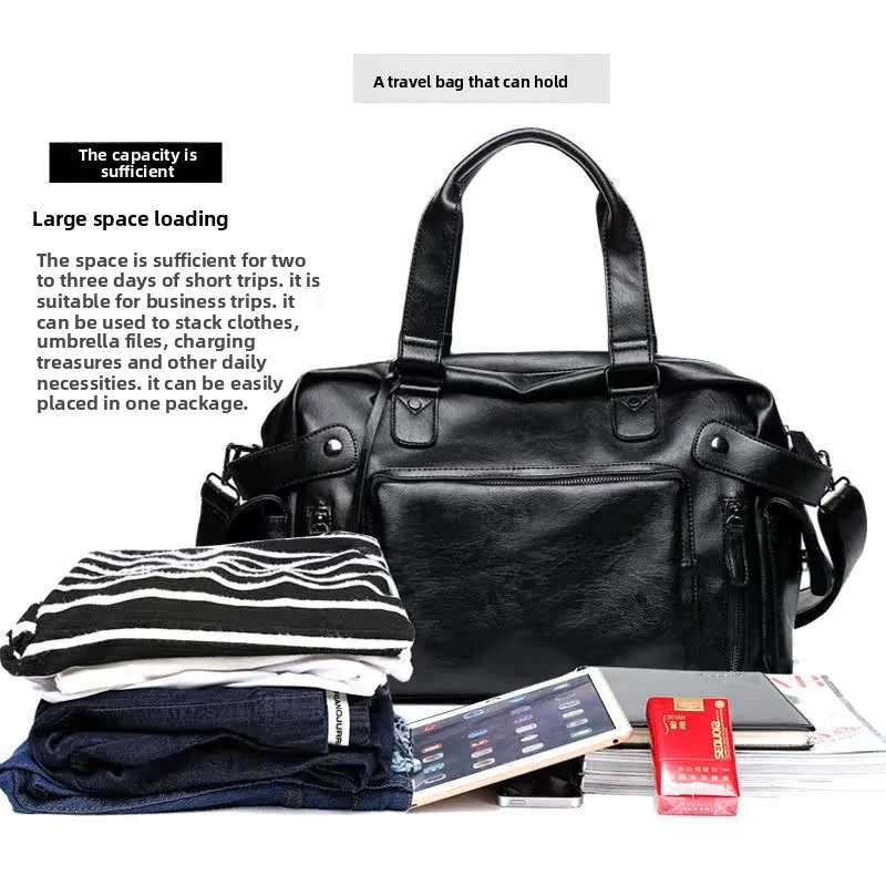 

Leather Men's Handbag Casual Travel oulder Bag Crossbody Cuter Bag Busin Lage Bag Soft Square ape Waterproof