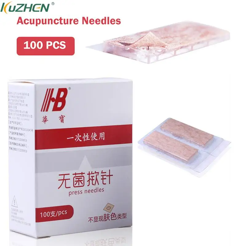 100Pcs/box Acupuncture For Ear Massage Needles Acupuncture Press Needles Disposable Relaxation Ears Stickers