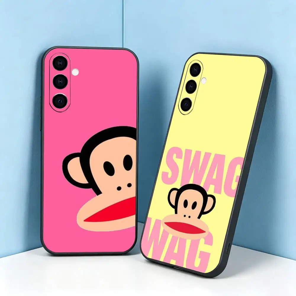 CUTE paul-S F-Frank Fashion  Phone Case For Samsung Galaxy A73,A72,A71,A70,A53,A52,A51,Soft Silicone Black Cover Gift
