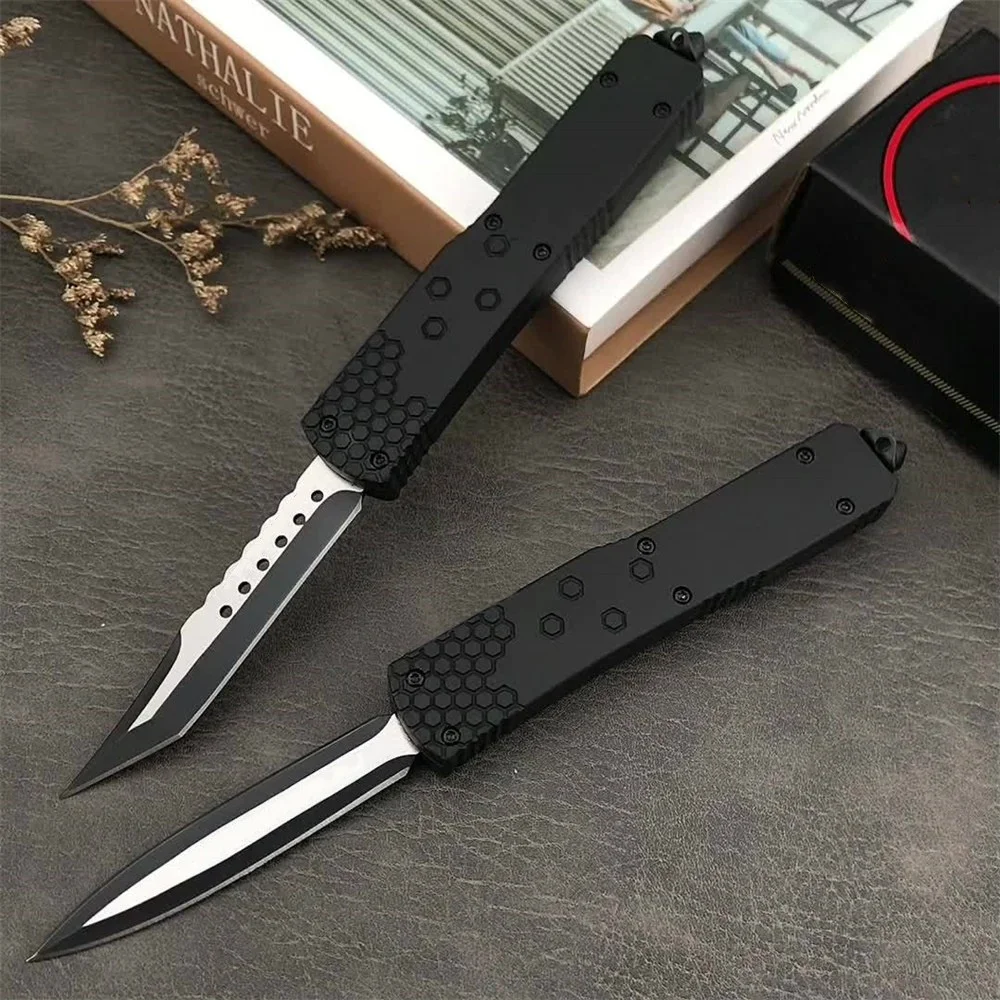 

Micro Pocket Assisted Knife 440C Blade Zinc Alloy Black Handle Easy To Carry Outdoor Hunting Self Defense Survival AU/TO Tools