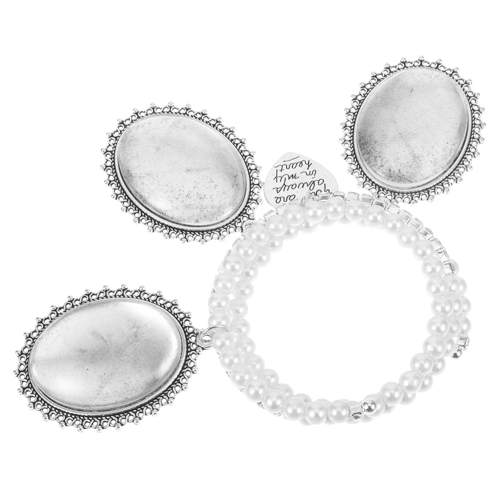 

Pearl Bracelet Photographs Bouquet Memorial Charm；tassel Metal Pendant Wedding Bride Picture Charms