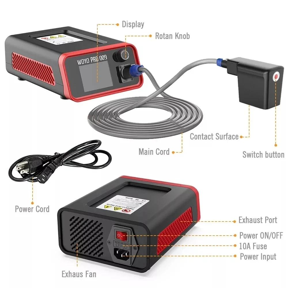 WOYO PDR009 riscaldatore a induzione magnetica per carrozzeria Auto Hot Box Dent Quick Repair Machine per strumenti in lamiera per carrozzeria in