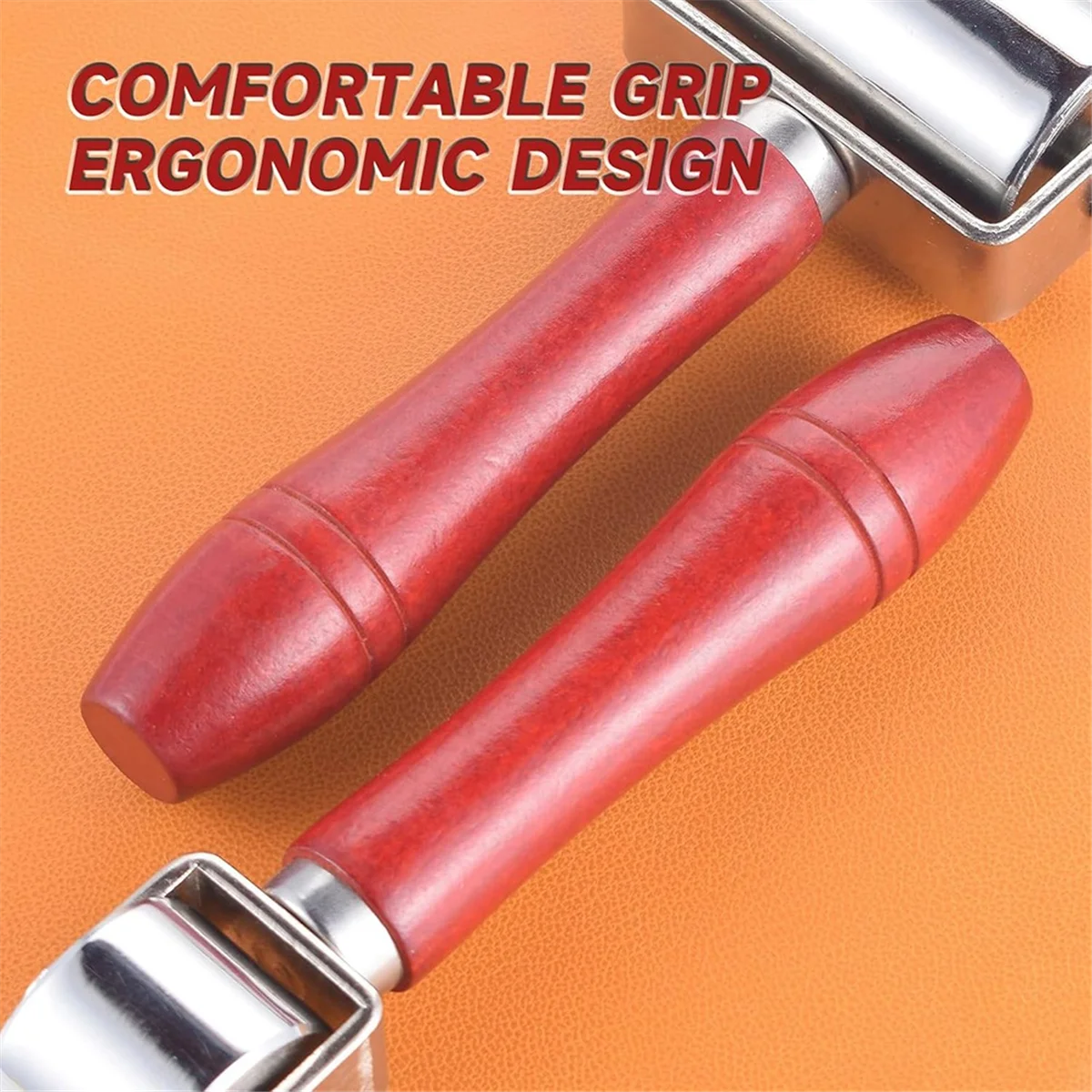 

ABYA Leather Edge Roller Leather Glue Laminating Roller with Scraper (2.36 Inch +1 Inch)