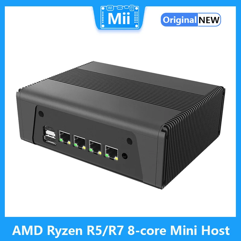 AMD Ryzen R5-5600U/R7-5800U/R7-5825U Low-power 8-core 16-thread Soft Routing Mini Host/I226-V/Aluminum Case