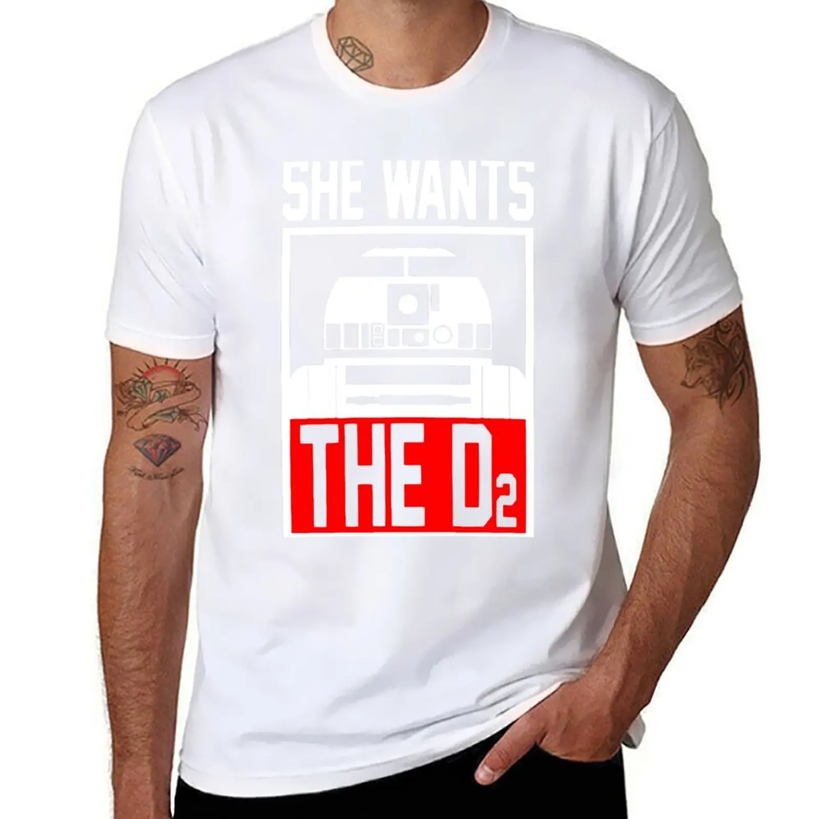 

She Wants The D2 T-Shirt men t shirt cotton 100% black cotton t-shirt plain for man package T-Shirt