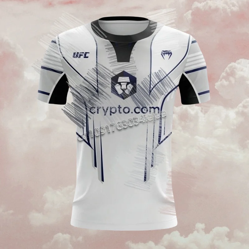 

MOTO-Men's Quick-drying T-shirt Shorts Set The Top MMA Event Short-sleeved Shorts Set American Breathable Sweat-absorbing Set