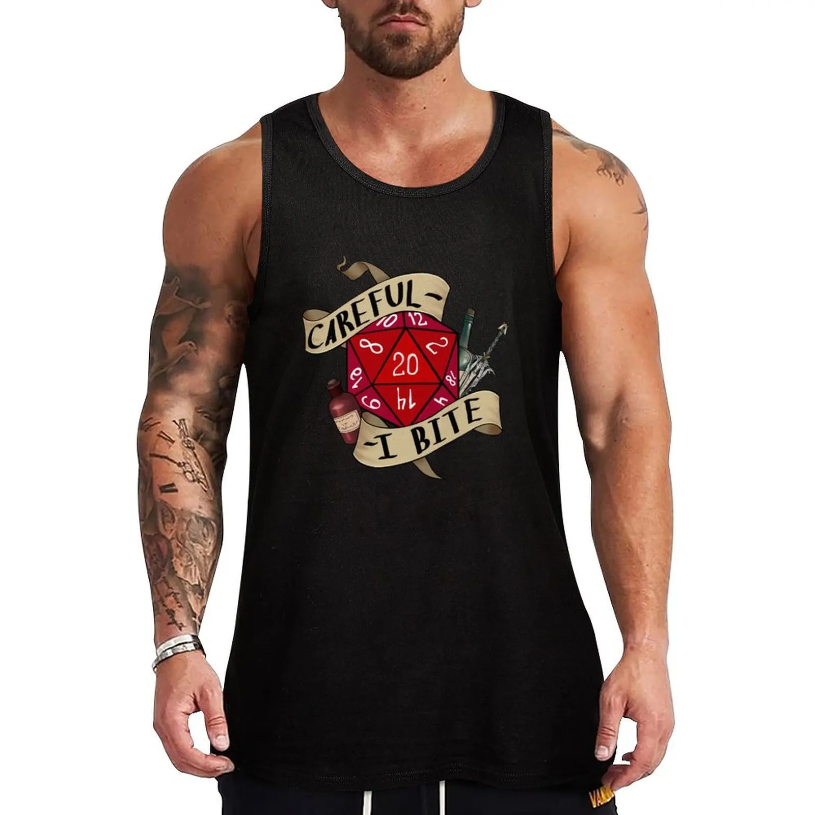

Astarion themed dice Tank Top Men's sleeveless gym shirts Men's cotton t-shirt men gym