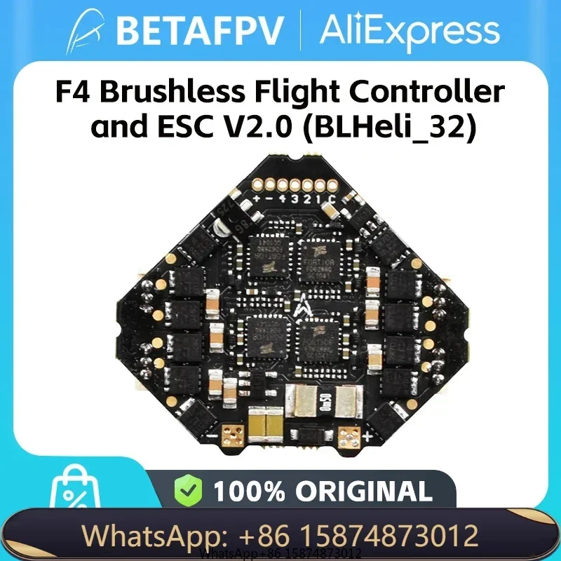 BETAFPV F4 Brushless Fli ght Controller and ESC V2.0 (BLHeli_32)