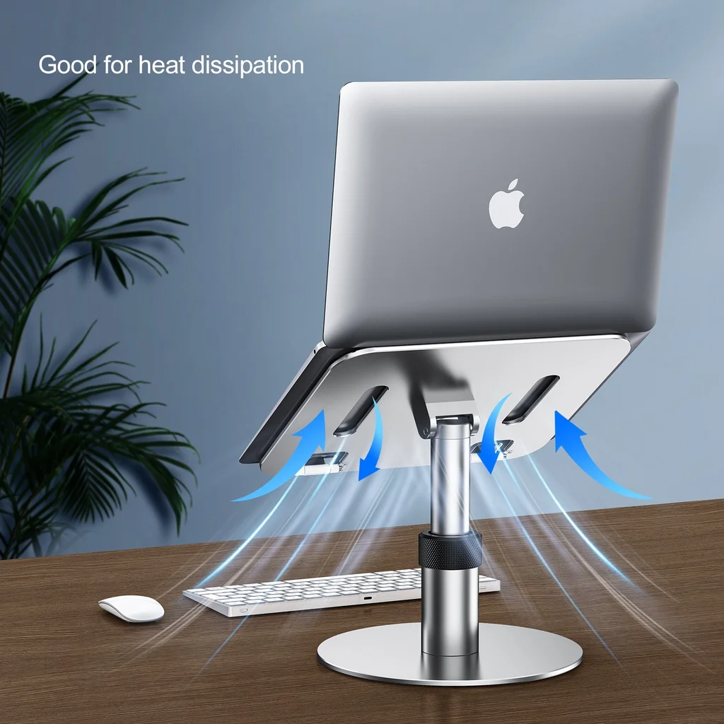 حامل الكمبيوتر المحمول اللوحي Eary حامل زاوية ارتفاع قابل للتعديل حامل الكمبيوتر المحمول المحمول 360 ° حامل قراءة الكمبيوتر المحمول المكتبي الدوار #1