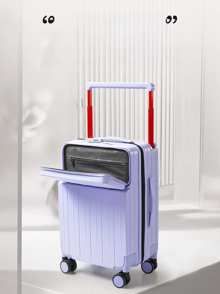 

Large Capaci Travel Suitcase with Combination Lo 20 Inch Front Opening Men's Leather Suitcase Women's Busin Trip Bag