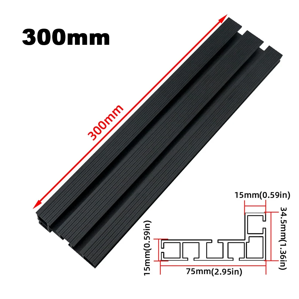 Wytrzymała aluminiowa szyna ukośna z rowkiem T, przeznaczona do różnych projektów stolarskich, w tym CNC i piły stołowe.