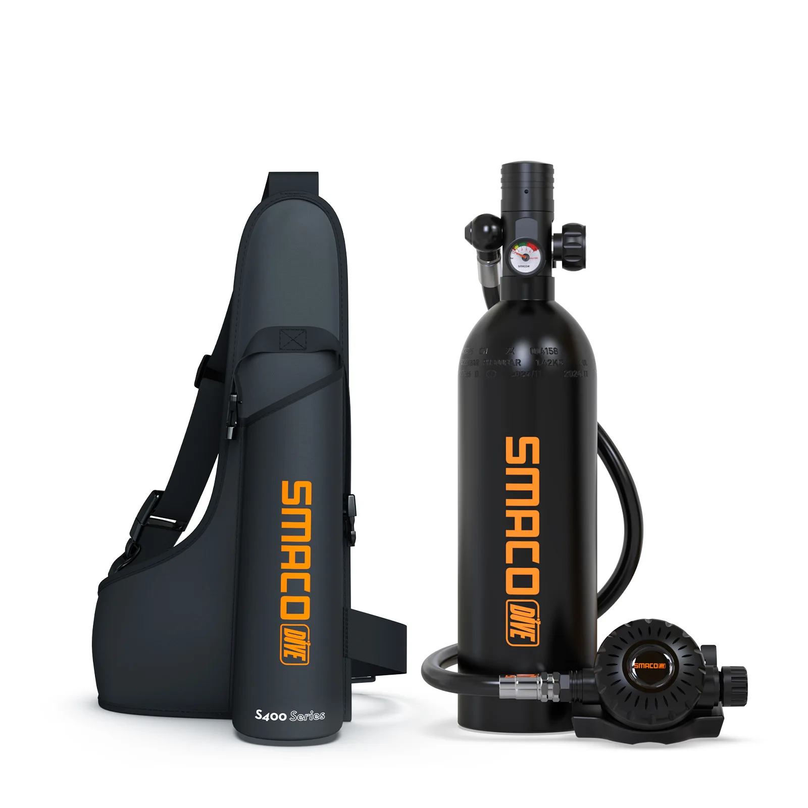 Diving supplies Outdoor snorkeling equipment supplies, underwater breathing apparatus Strap-on oxygen cylinder