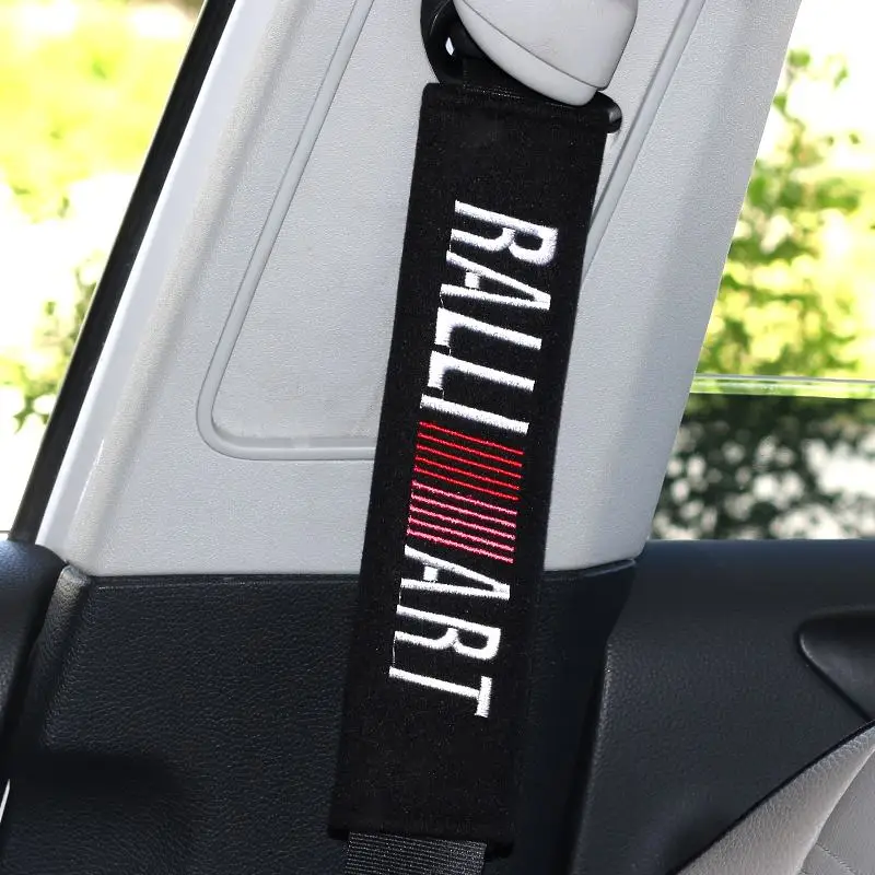 

Стайлинг автомобиля, наклейки с эмблемами, чехол из чистого хлопка, аксессуары, защитные подушечки для плеч, чехол для Mitsubishi Lancer Asx l200 RalliArt