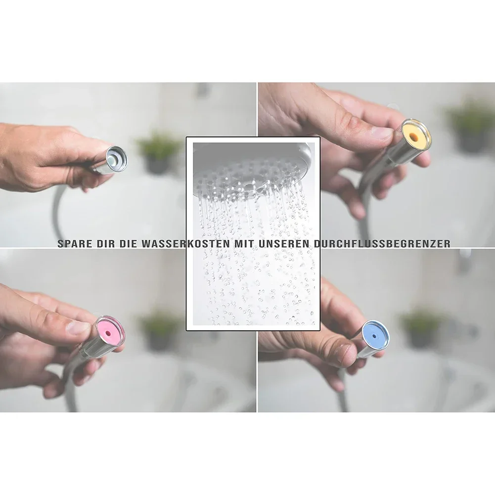 8pcs Shower Flow Reducer Limiter Set Shower Head Flow Control Valve Set Water Saver Device Flow Reducer Limiter Hose Restrictor