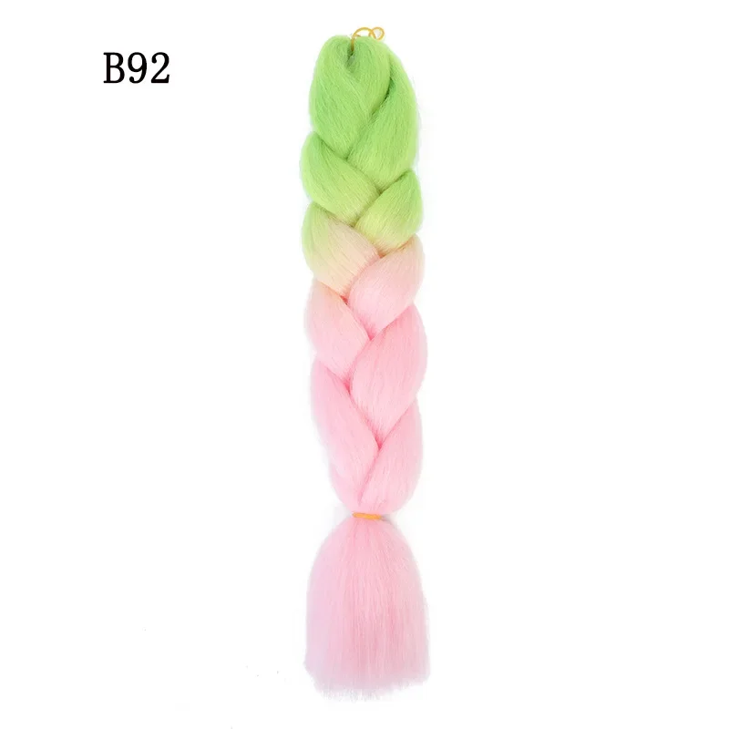 Pelo trenzado sintético de Color degradado, extensión ombré de trenza falsa Jumbo de 49 pulgadas para mujeres, trenzas de pelo DIY púrpura