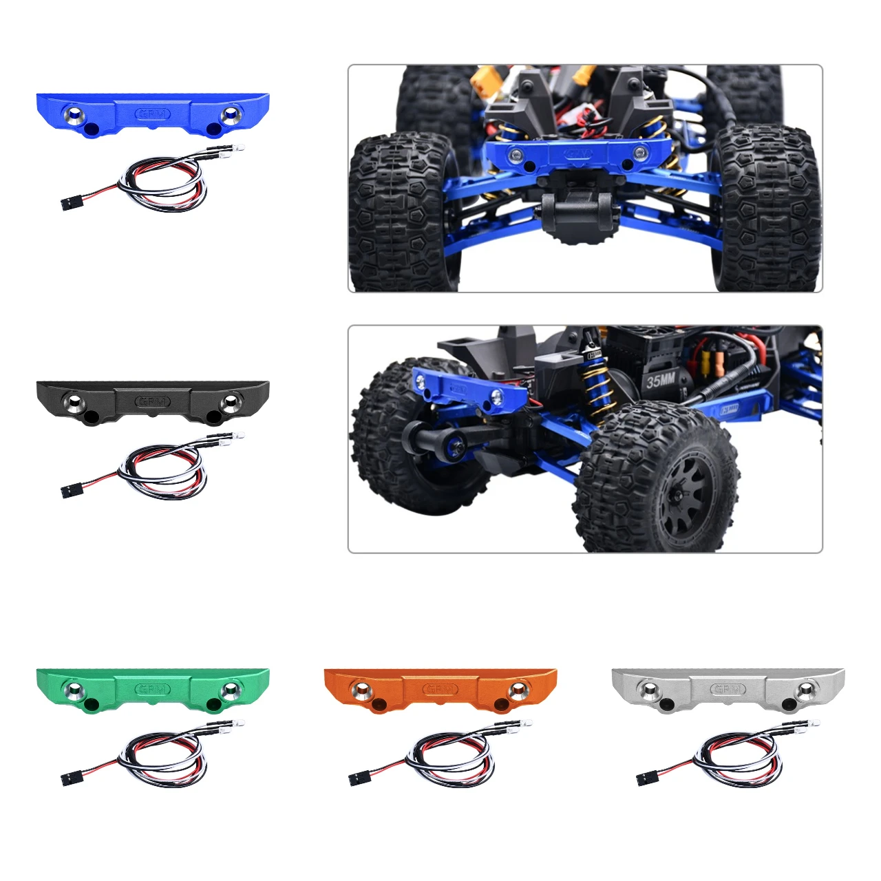 

Задний бампер из сплава GPM 7075 со светодиодной подсветкой для TRAXXAS Mini Maxx Monster Truck