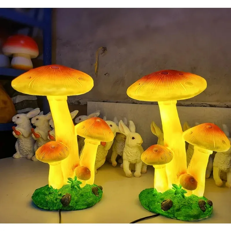 

Luminous Mushroom Solar Motif Light Villa Park Decorative Landscape Garden Light Modeling Mushroom Sculpture Lawn Lamp
