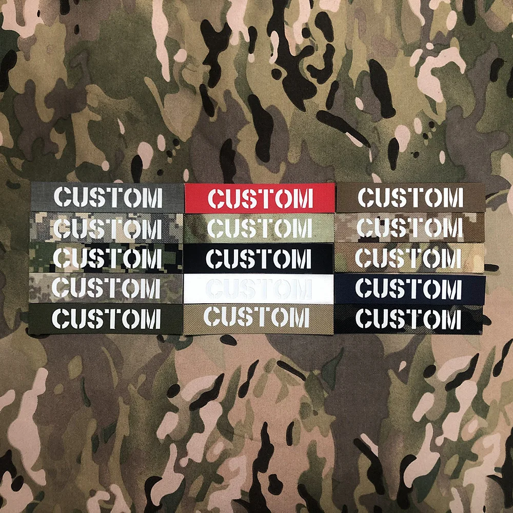 Custom Laser Cutting IR IFF Infrared Reflection Patch, Name Tapes, White Letters, Morale Tactics, Military Airsoft