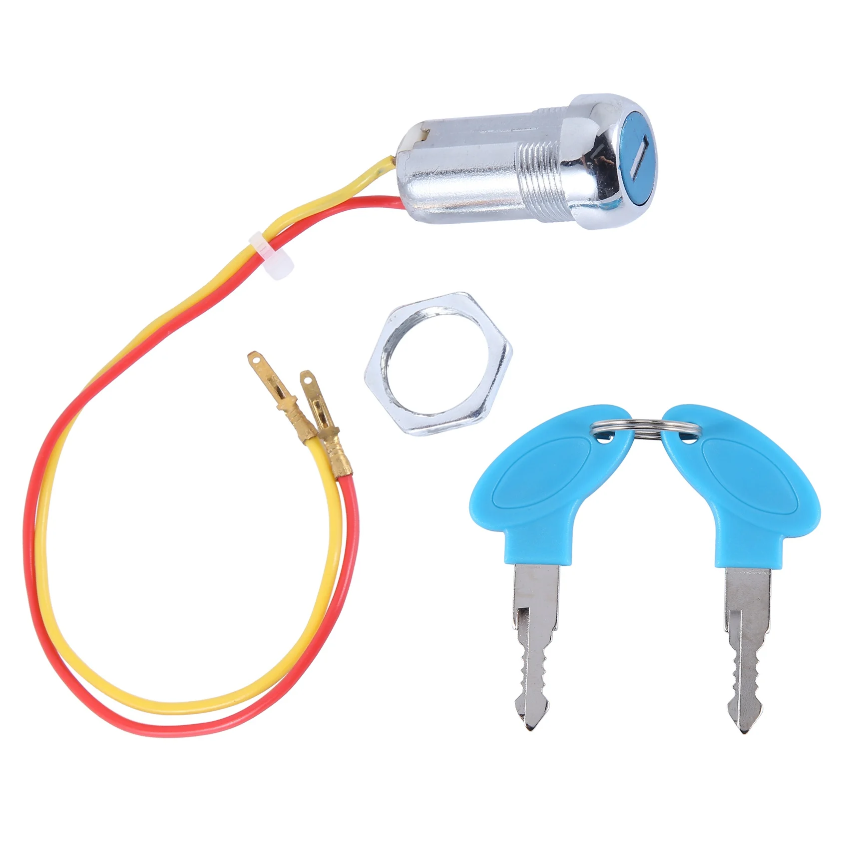 A02G Universal Starting Switch Key Lock Wires Ignition Power Keys Switch for Electric Bike Scooters E-Bike