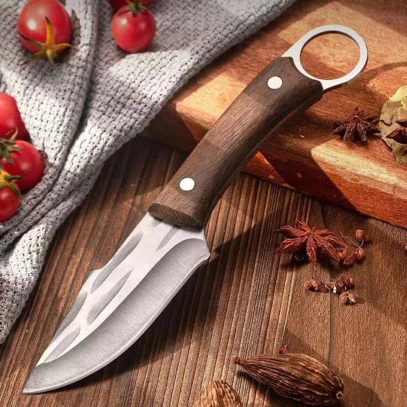 Meat Fish Filleting Slicer Fruit Knife Forging Boning Butcher Knife Wood Handle Meat Cleaver Cooking Knife Kitchen Accessories