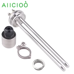 1.5'' Tri-Clamp Immersion Heater 220v Electric Brewing Heating Element for Water Liquid Heat 2500w/3500w/4500w SUS304