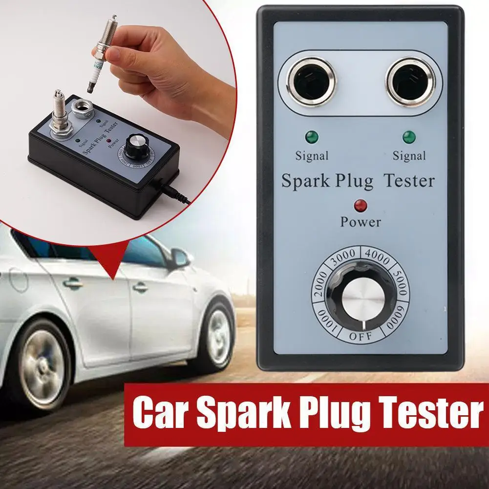 

Dual Hole Spark Plug Tester Adjustable In-Line Ignition Ignition Analyzer Plug Spark Tool Spark Plug Checker Coil Pen Test U1H6