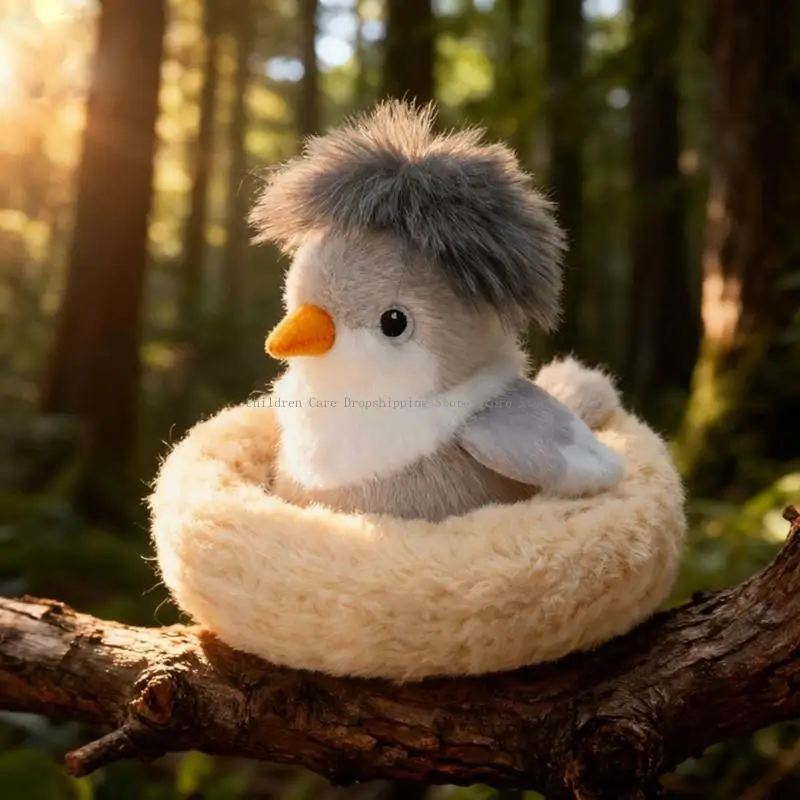 Urocza lalka Furry Bird z magnetyczną konstrukcją Idealny prezent dla dzieci, miłośników zwierząt i przytulnych dekoracji