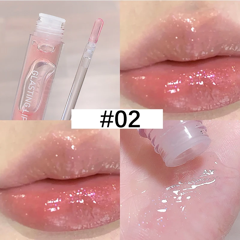 Lip gloss Shiny Crystal Mirror lip oil tint Korean Female Plumping Deep Moisturizing Liquid Lip Balm Lipstick Makeup