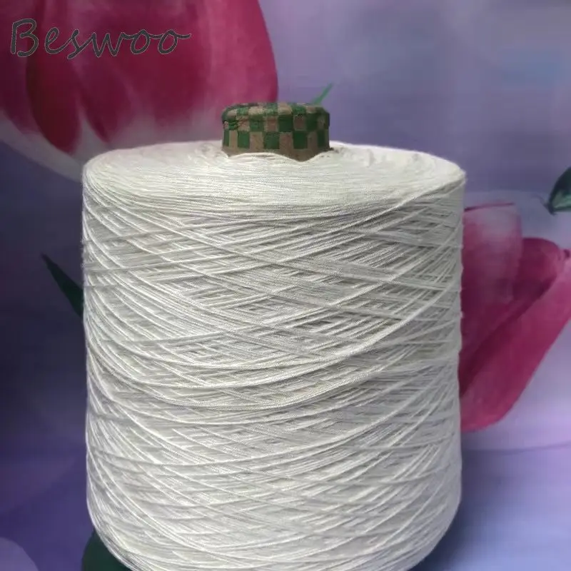 500g/Stück Größe 6 Spitzen-Garn aus Ägyptischer Baumwolle für DIY Handweberei, Häkeln, Hohlgewebte Schals und Pullover, Hautfreundlich, Weich und Glänzend