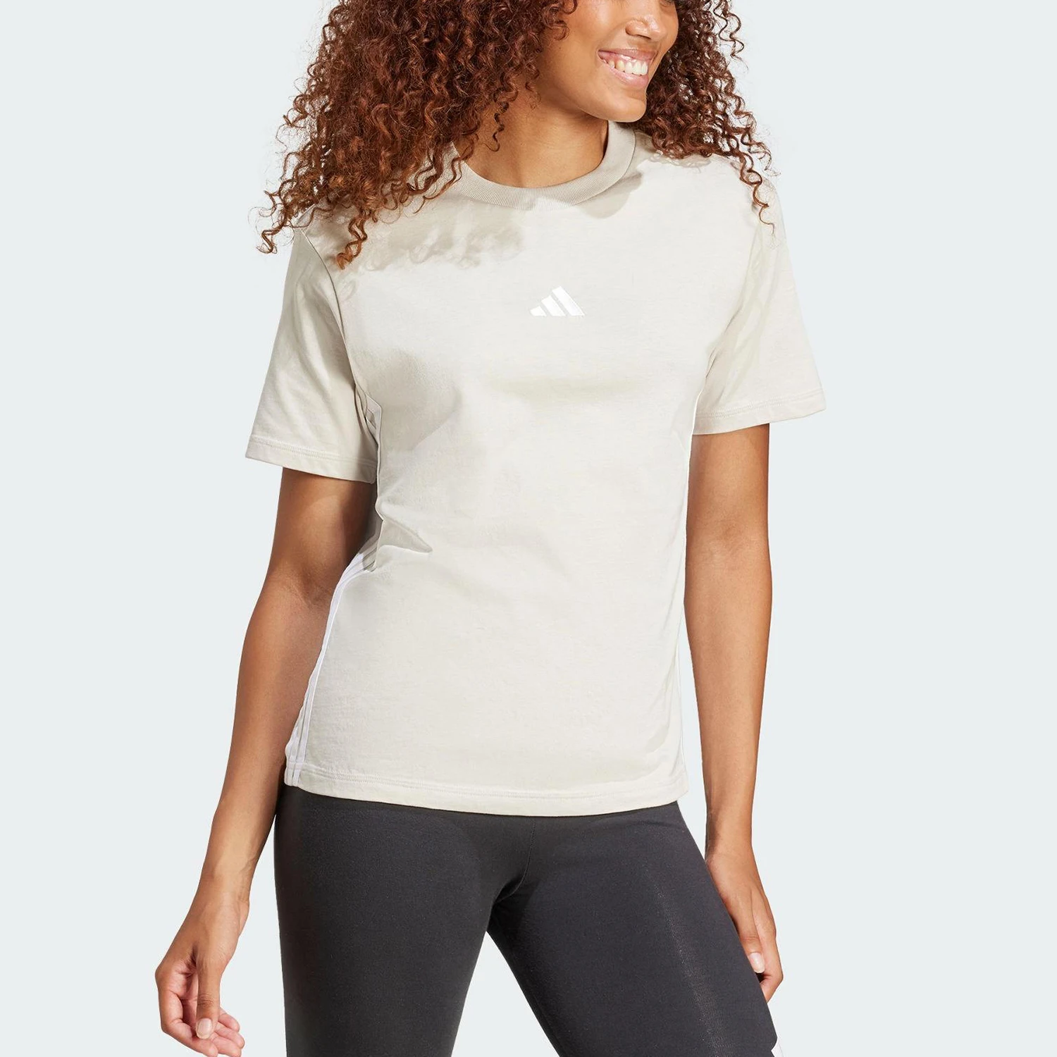 

Adidas Originals Summer New Women's Loose Breathable Round Neck Short Sleeve T-Shirt JE1237