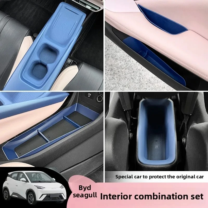 

Car Central Control Armrest Box Storage Box Dark Blue Water Cup Special Interior Supplies for BYD Seagull Dolphin Mini/Surf