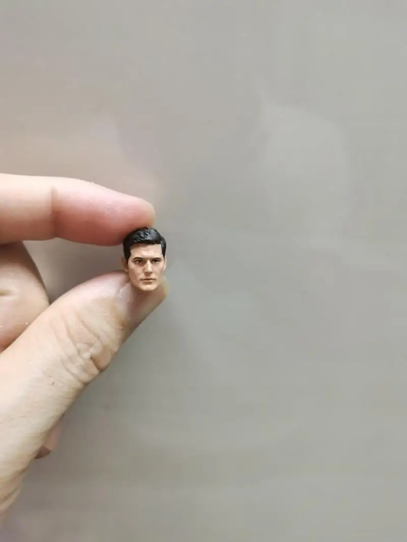 1/18 escala cabeça escultura estrela europeia jensen acles soldado masculino modelo pvc curto cabelo preto 3.75 Polegada figura de ação corpo boneca