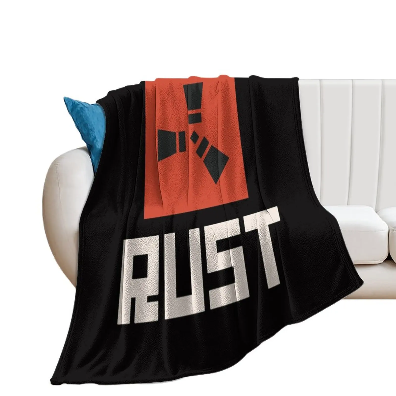 RUST game Logo Throw Blanket Multi-Purpose Summer Beddings Blankets