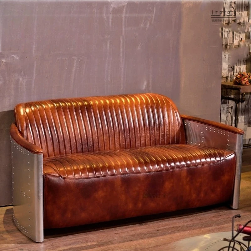 bar sofa, whiskey bar sofa, leather retro sofa