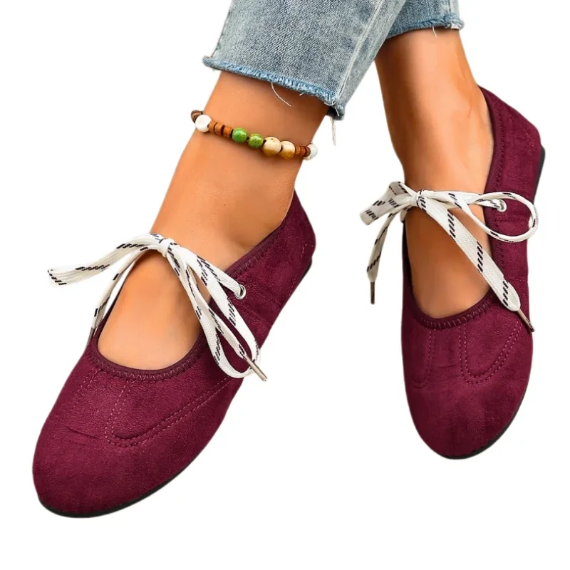 Modische neue elegante und sexy Freizeitschuhe für Damen, Frühling und Herbst, heiß begehrte bequeme flache Schuhe mit runder Spitze. – Detail 9