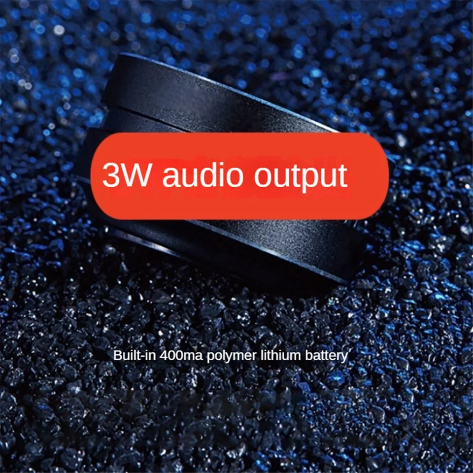 Portable Mini Bluetooth Speaker Turns Anything Into A Speaker Wireless Bone  Conduction Induction Vibration (Silver)