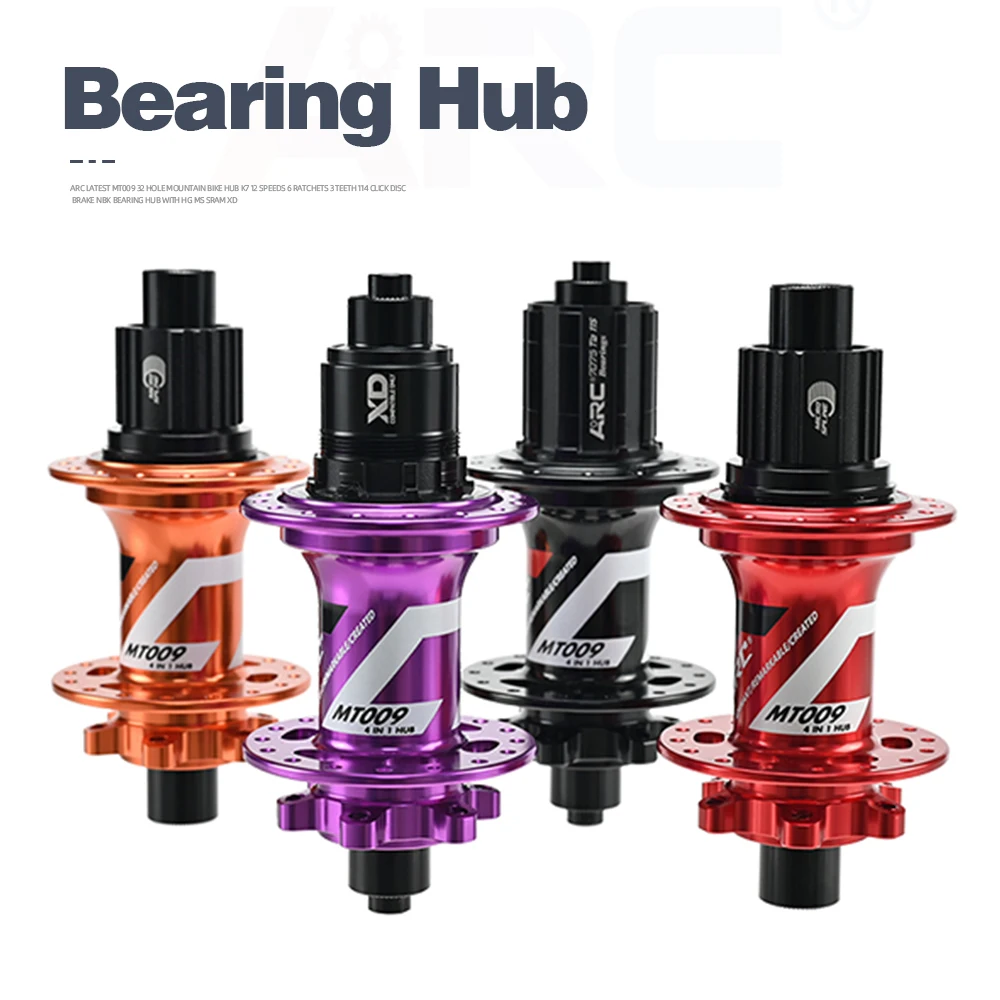 قوس تحمل محور 6 Pawls 28 32 36 ثقوب QR من خلال المحور الدراجة الجبلية MTB محور الأمامي والخلفي 10x135 12x142 9x100 15x100 ل HG MS XD