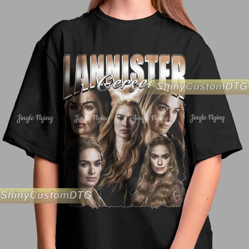 Футболка Cersei Lannister, рубашка американских актрисов, винтажная контрабанная толстовка с длинными рукавами, ретро футболка унисекс с рисунком для взрослых