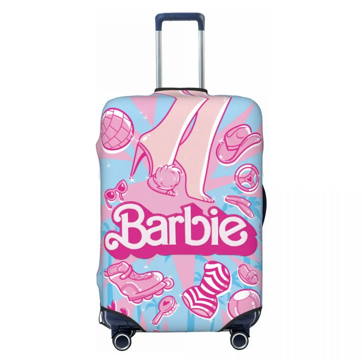 

Custom Barbie Luggage Cover Elastic Travel Suitcase Protective Covers Fits 18-32 Inch