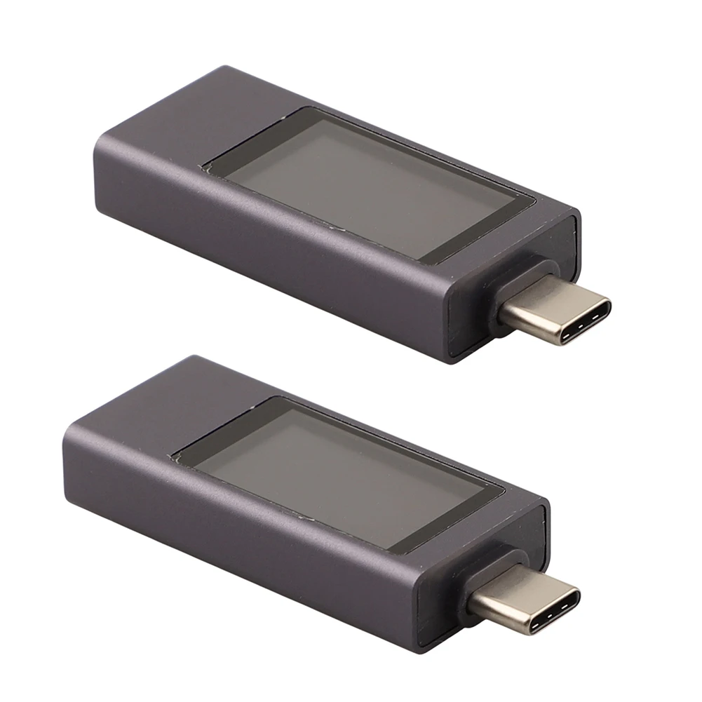 2 قطعة 240 واط USB C تستر متر شحن الهاتف تستر متر الجهد الحالي متر KWS-2303C الألومنيوم الهاتف المحمول شحن الكاشف