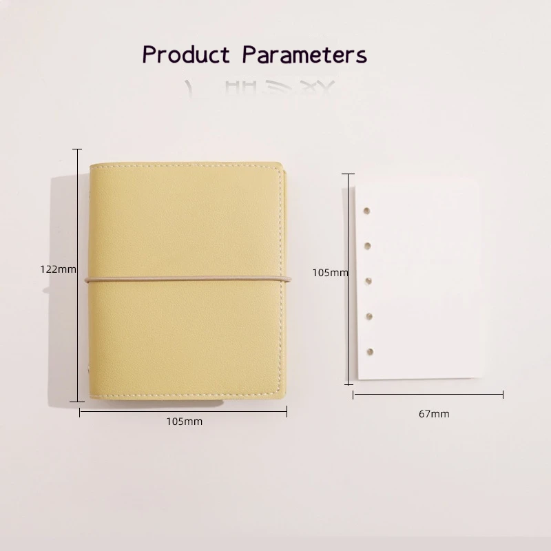 ソフトレザー 5 リングバインダー M5 ノートブックペンインサートコントラストかわいいカラー Pu ハンドブック 80 枚 Pagesr 学生学習プランナー